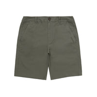 Label Cotton Chino Shorts - Khaki Green