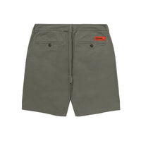 Label Cotton Chino Shorts - Khaki Green