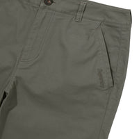 Label Cotton Chino Shorts - Khaki Green