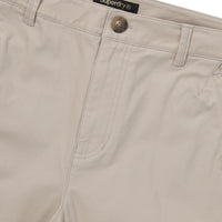 Label Cotton Chino Shorts - L/Beige