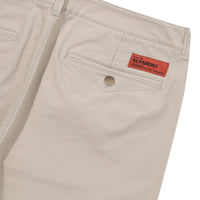 Label Cotton Chino Shorts - L/Beige