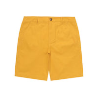 Label Cotton Chino Shorts - Yellow