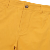 Label Cotton Chino Shorts - Yellow
