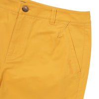 Label Cotton Chino Shorts - Yellow