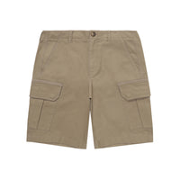 Label Cargo Cotton Shorts - D/Beige
