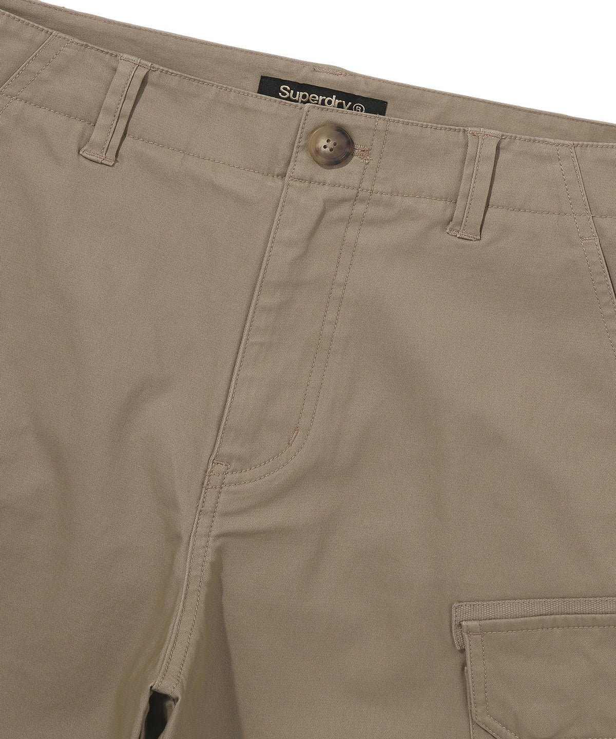 Label Cargo Cotton Shorts