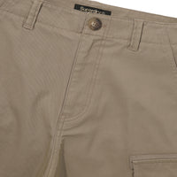 Label Cargo Cotton Shorts - D/Beige