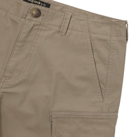 Label Cargo Cotton Shorts - D/Beige