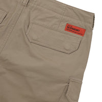 Label Cargo Cotton Shorts - D/Beige