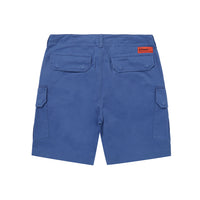 Label Cargo Cotton Shorts - D/Blue