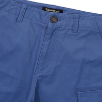 Label Cargo Cotton Shorts - D/Blue