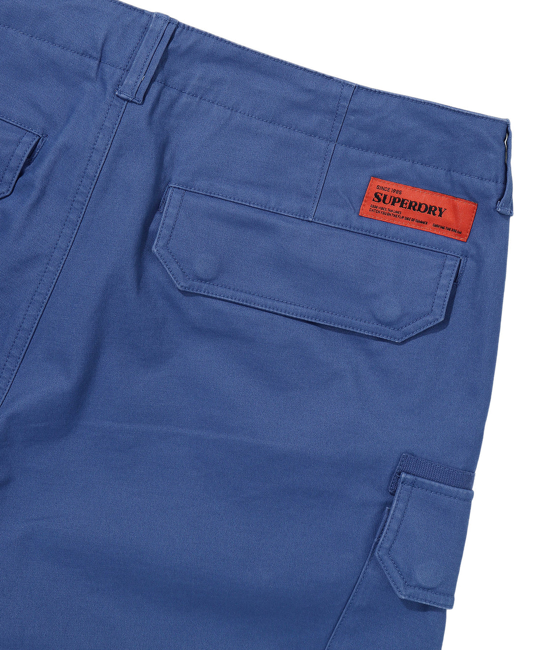 Label Cargo Cotton Shorts - D/Blue