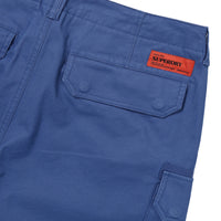 Label Cargo Cotton Shorts - D/Blue