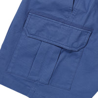 Label Cargo Cotton Shorts - D/Blue