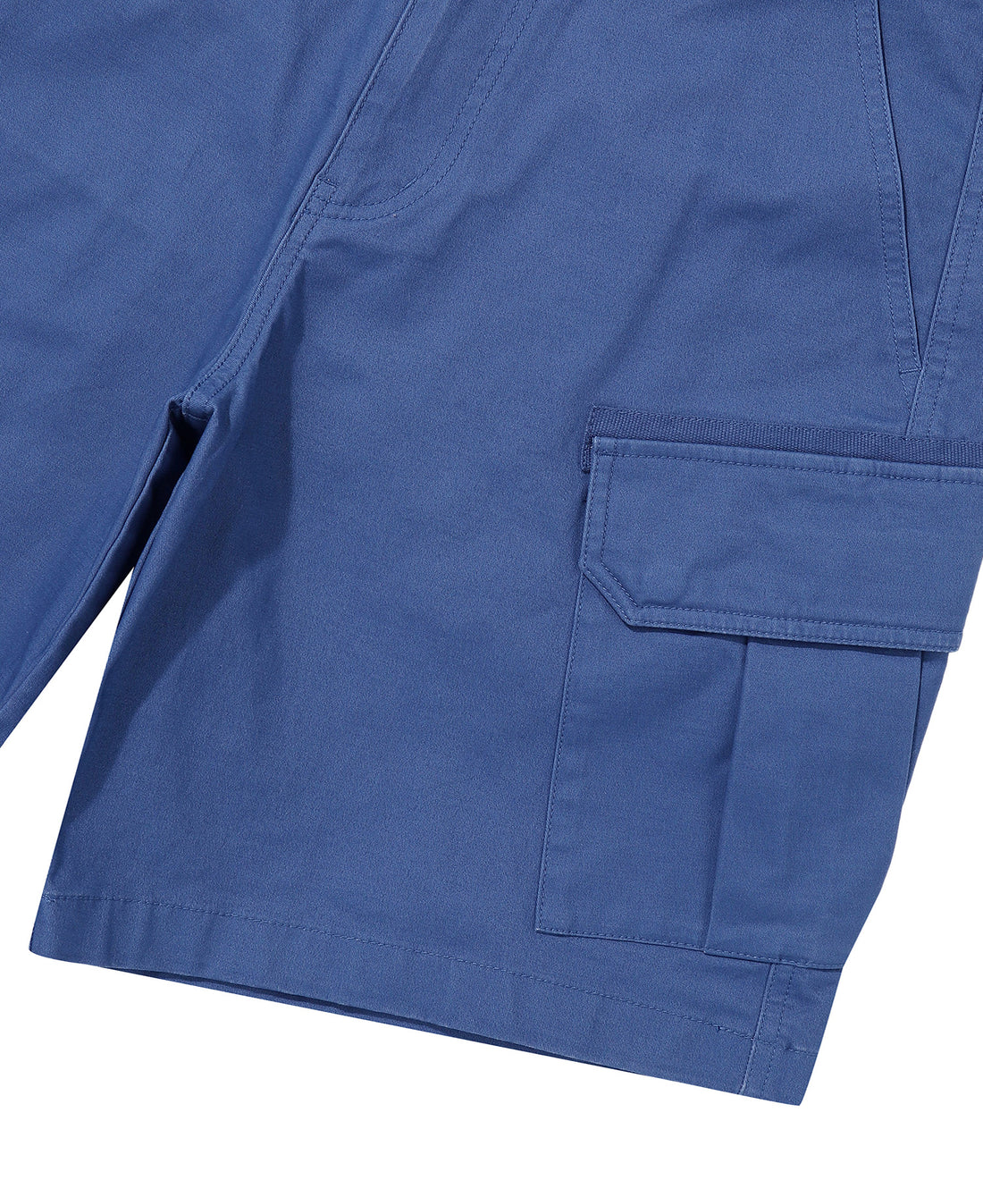 Label Cargo Cotton Shorts - D/Blue