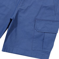 Label Cargo Cotton Shorts - D/Blue