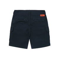 Label Cargo Cotton Shorts - D/Navy