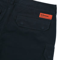 Label Cargo Cotton Shorts - D/Navy