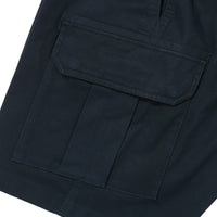 Label Cargo Cotton Shorts - D/Navy