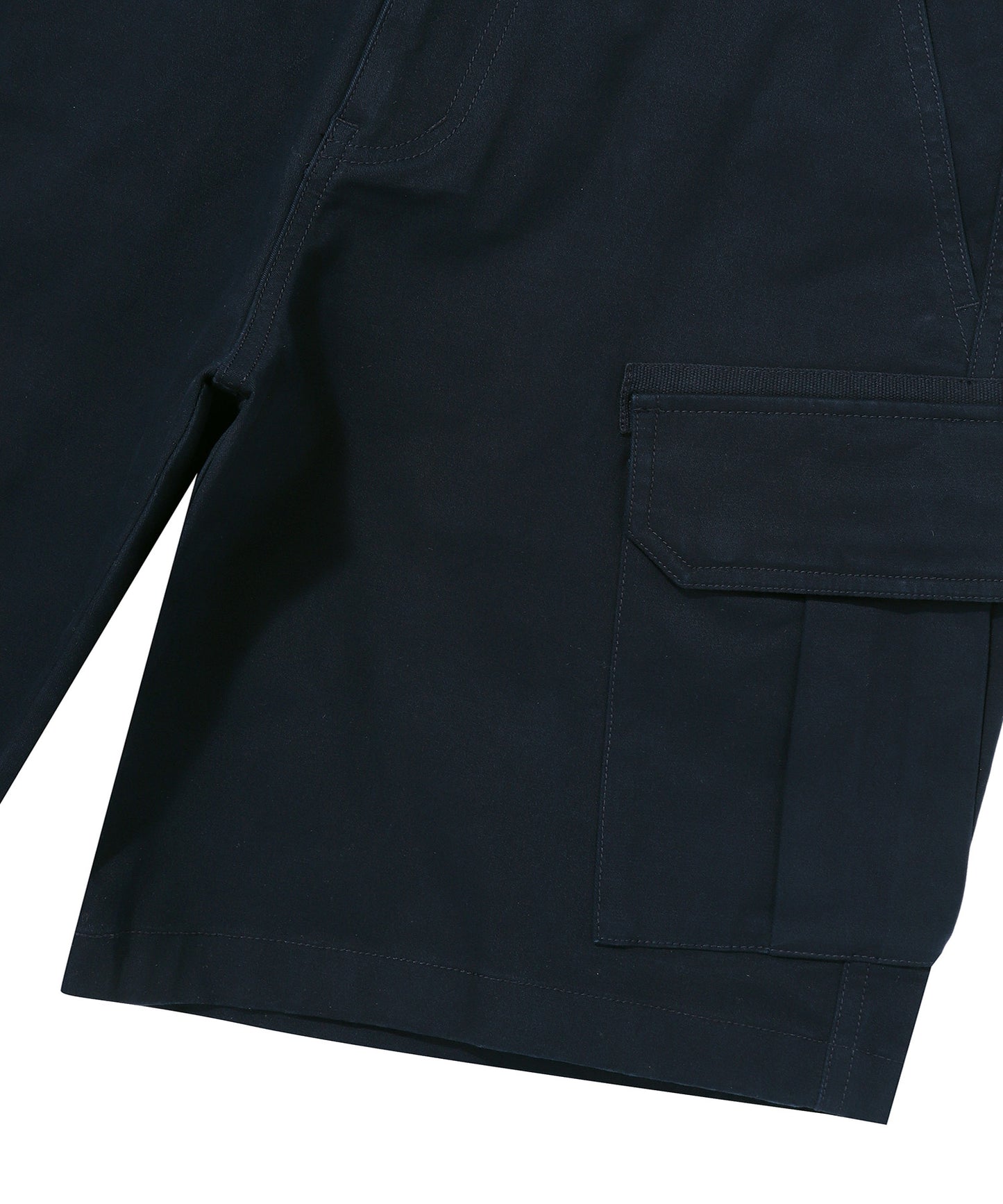 Label Cargo Cotton Shorts - D/Navy
