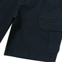 Label Cargo Cotton Shorts - D/Navy