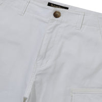 Label Cargo Cotton Shorts - Ivory