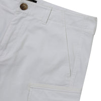 Label Cargo Cotton Shorts - Ivory