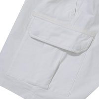 Label Cargo Cotton Shorts - Ivory