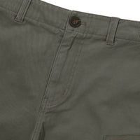 Label Cargo Cotton Shorts - Khaki Green