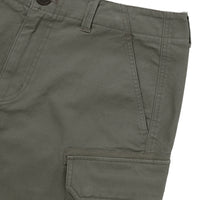 Label Cargo Cotton Shorts - Khaki Green