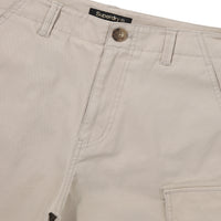 Label Cargo Cotton Shorts - L/Beige