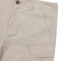 Label Cargo Cotton Shorts - L/Beige