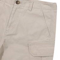 Label Cargo Cotton Shorts - L/Beige