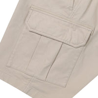 Label Cargo Cotton Shorts - L/Beige