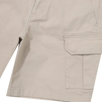 Label Cargo Cotton Shorts - L/Beige