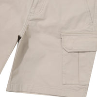 Label Cargo Cotton Shorts - L/Beige