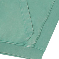 Vintage Washed 2Way Zip-Up Hoodie - Green