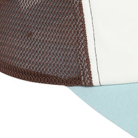 Flower Mesh Trucker Ball Cap - Blue