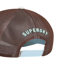 Flower Mesh Trucker Ball Cap - Blue