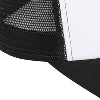 Flower Mesh Trucker Ball Cap - Black