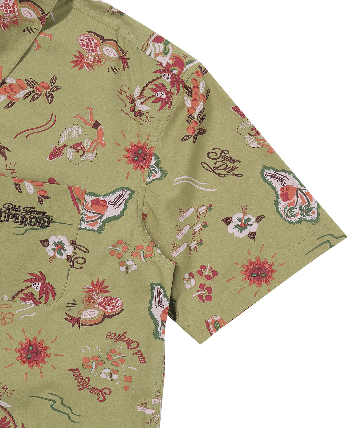Farm Surf Hawaiian Shirt - Khaki