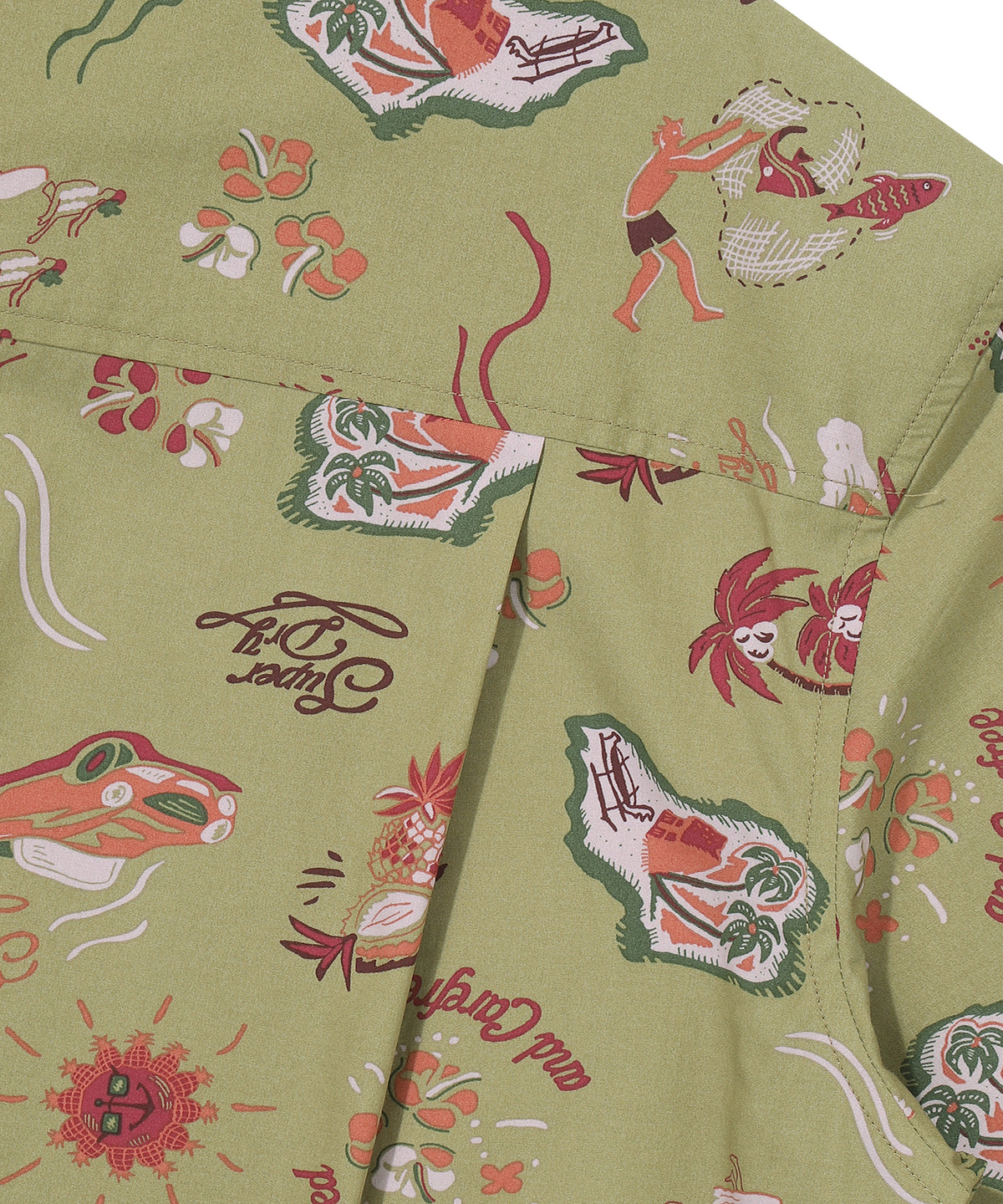 Farm Surf Hawaiian Shirt - Khaki
