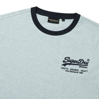 Vintage Logo Ringer T-Shirt - M/Skyblue