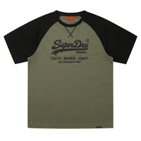 Vintage Logo Raglan T-Shirt - Black