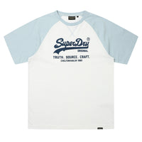 Vintage Logo Raglan T-Shirt - Grey/Blue