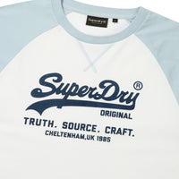 Vintage Logo Raglan T-Shirt - Grey/Blue