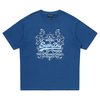 Overlap Graphic T-Shirt - D/Blue
