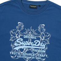 Overlap Graphic T-Shirt - D/Blue