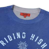 Cotton Washerble Sweater - D/Blue