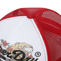 Tiger Mesh Trucker Ball Cap - Red